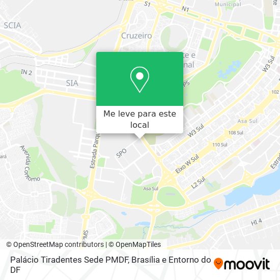 Palácio Tiradentes Sede PMDF mapa