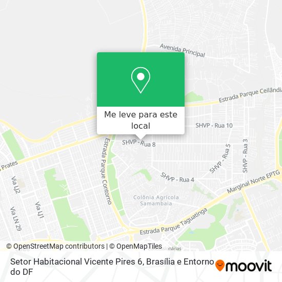 Setor Habitacional Vicente Pires 6 mapa
