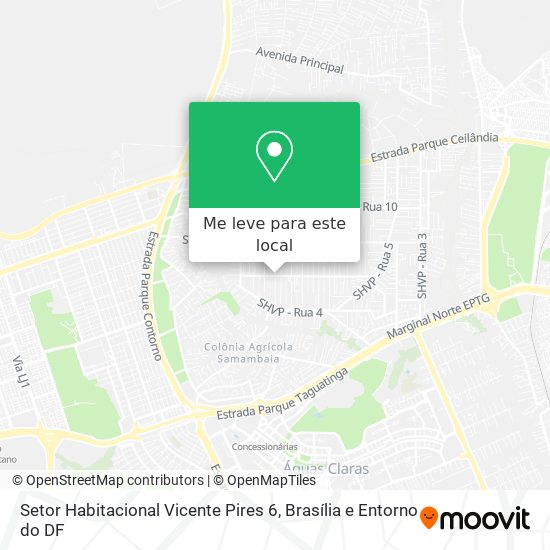 Setor Habitacional Vicente Pires 6 mapa