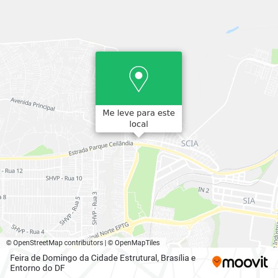 Feira de Domingo da Cidade Estrutural mapa