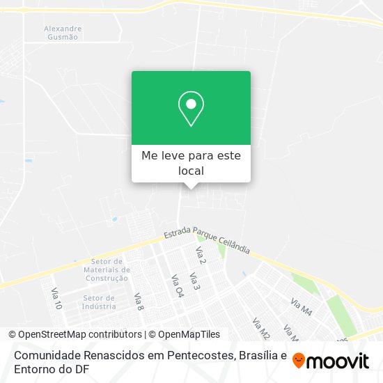 Comunidade Renascidos em Pentecostes mapa