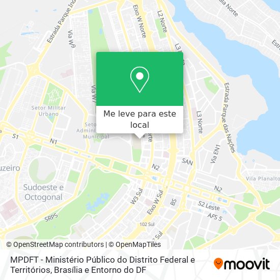 MPDFT - Ministério Público do Distrito Federal e Territórios mapa