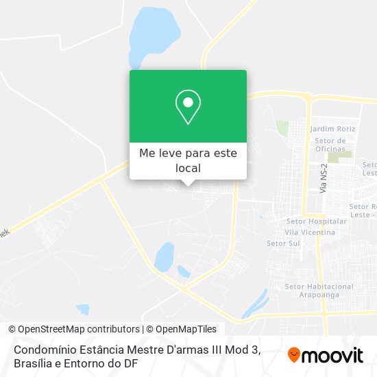 Condomínio Estância Mestre D'armas III Mod 3 mapa