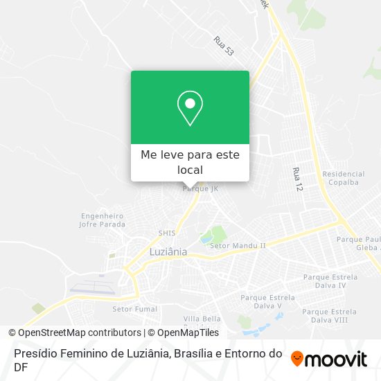 Presídio Feminino de Luziânia mapa