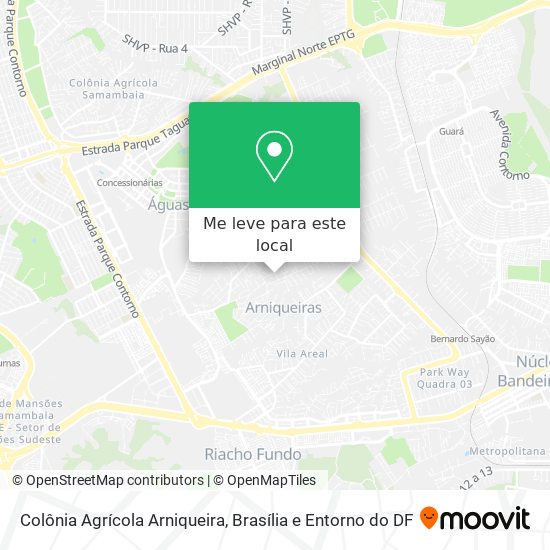 Colônia Agrícola Arniqueira mapa