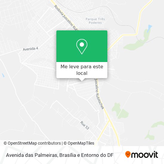 Avenida das Palmeiras mapa