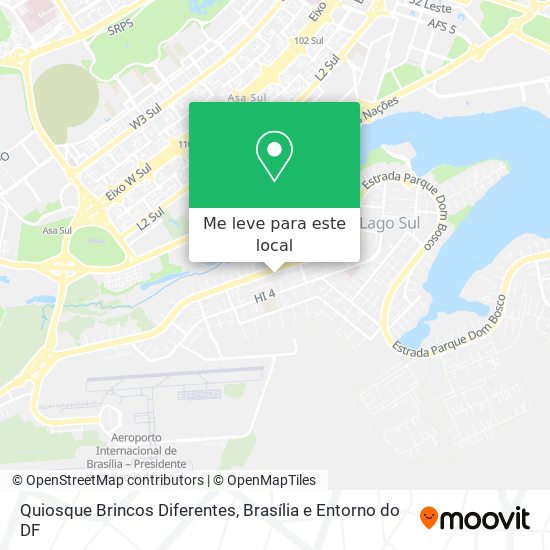 Quiosque Brincos Diferentes mapa
