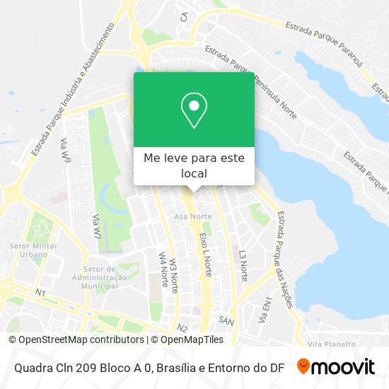 Quadra Cln 209 Bloco A 0 mapa