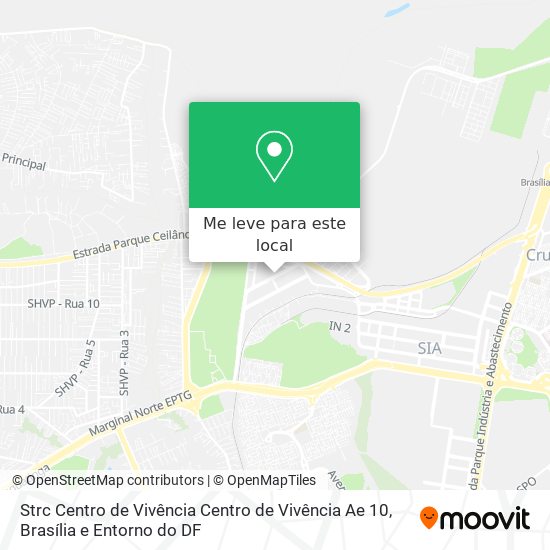 Strc Centro de Vivência Centro de Vivência Ae 10 mapa