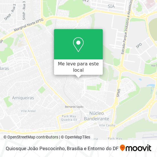 Quiosque João Pescocinho mapa