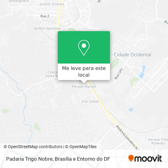 Padaria Trigo Nobre mapa
