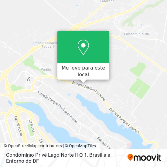 Condomínio Privê Lago Norte II Q 1 mapa