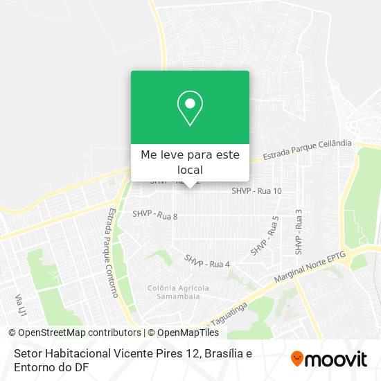 Setor Habitacional Vicente Pires 12 mapa