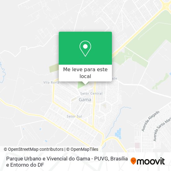 Parque Urbano e Vivencial do Gama - PUVG mapa