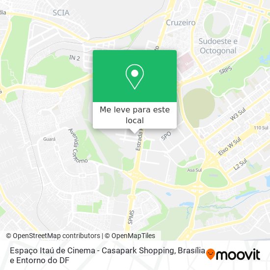 Espaço Itaú de Cinema - Casapark Shopping mapa