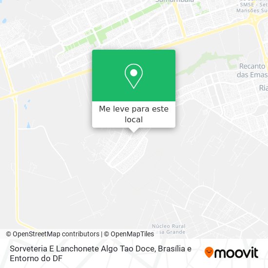 Sorveteria E Lanchonete Algo Tao Doce mapa