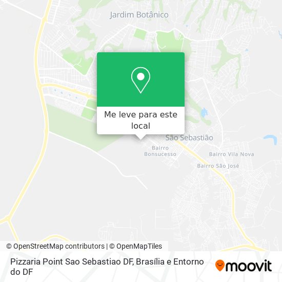 Pizzaria Point Sao Sebastiao DF mapa
