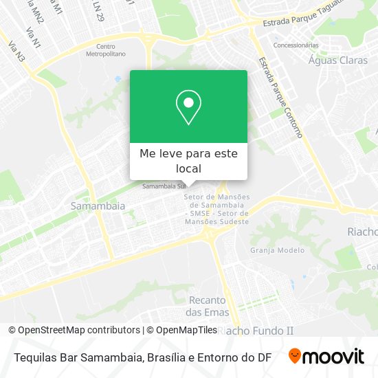 Tequilas Bar Samambaia mapa