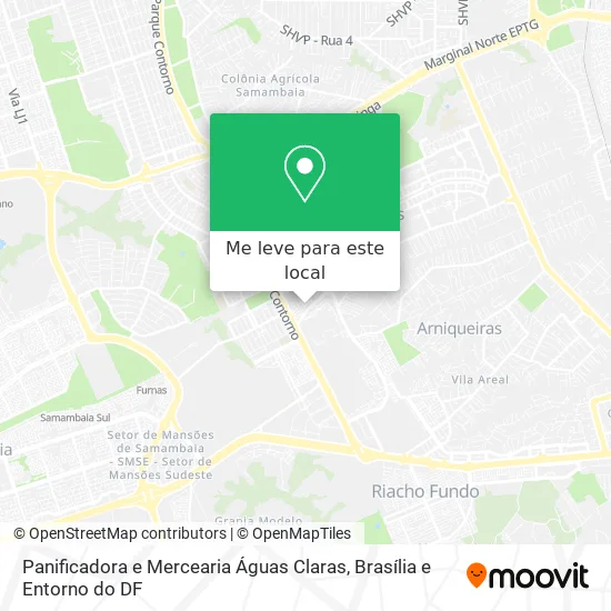Panificadora e Mercearia Águas Claras mapa