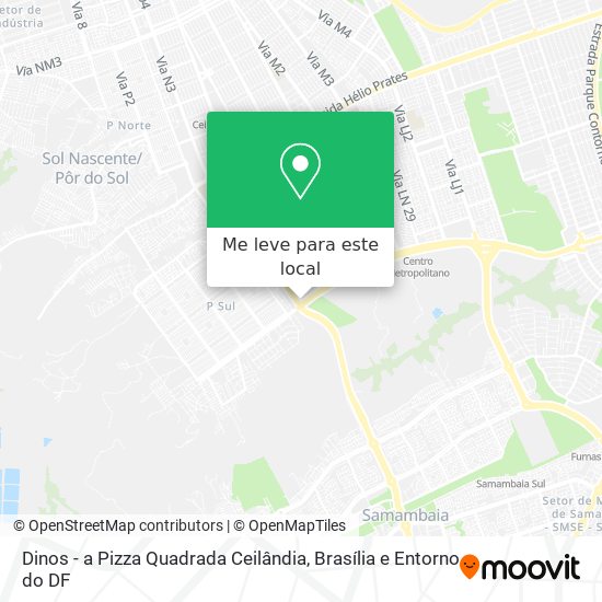 Dinos - a Pizza Quadrada Ceilândia mapa