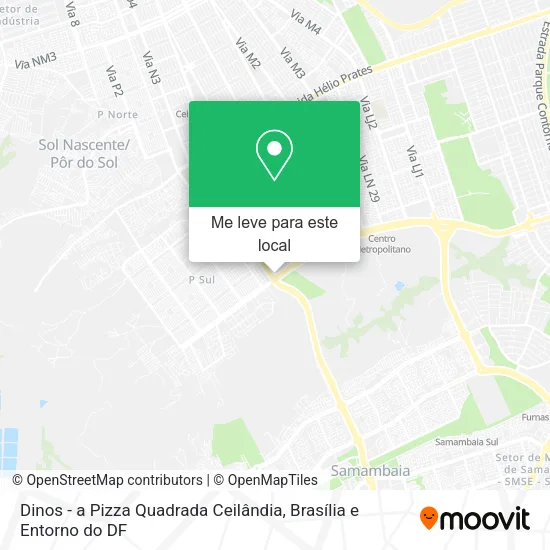 Dinos - a Pizza Quadrada Ceilândia mapa