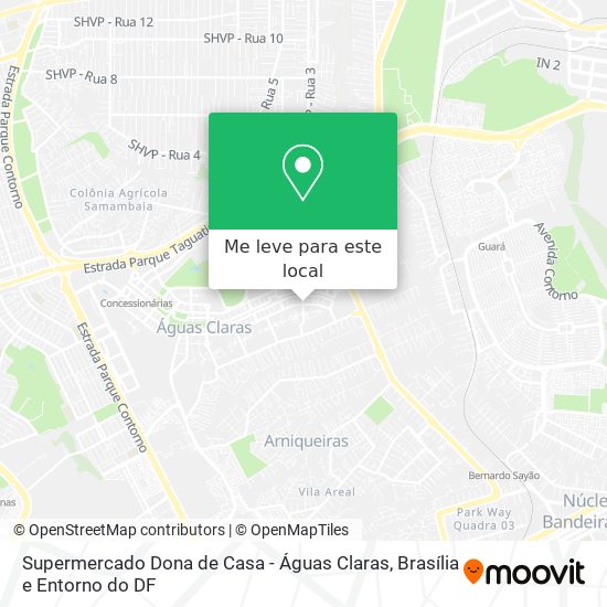 Supermercado Dona de Casa - Águas Claras mapa