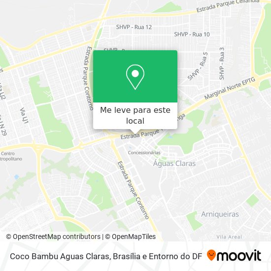 Coco Bambu Aguas Claras mapa