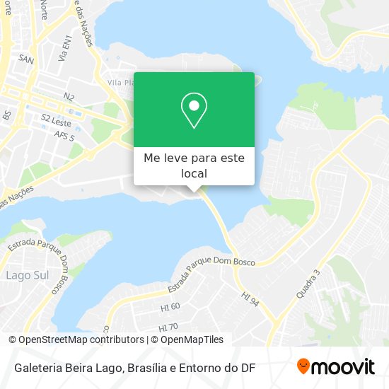 Galeteria Beira Lago mapa