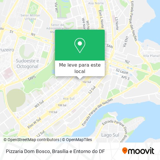 Pizzaria Dom Bosco mapa