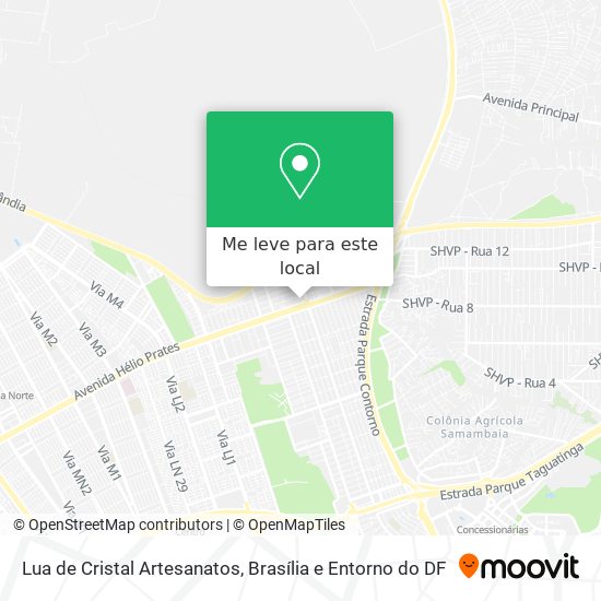 Lua de Cristal Artesanatos mapa