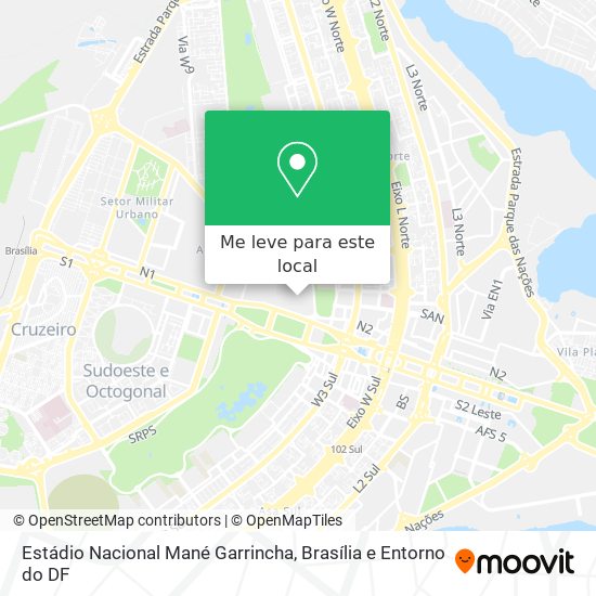 Estádio Nacional Mané Garrincha mapa