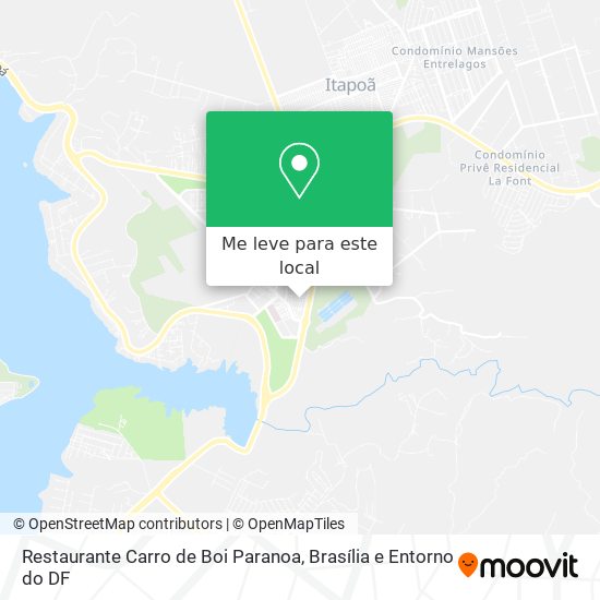 Restaurante Carro de Boi Paranoa mapa