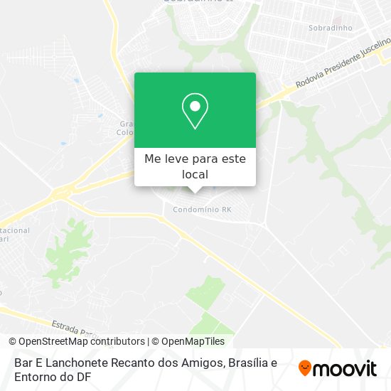 Bar E Lanchonete Recanto dos Amigos mapa