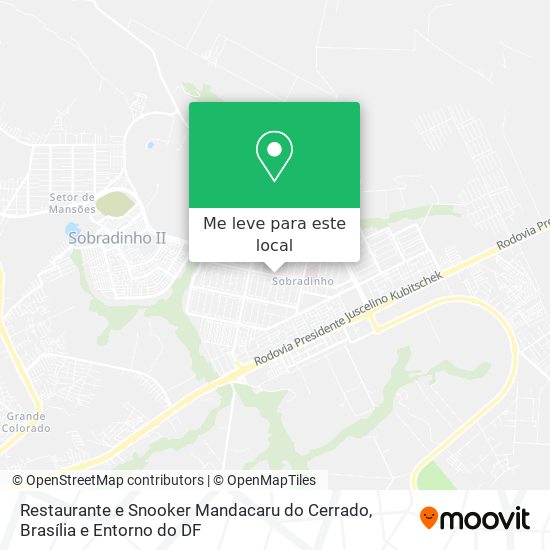 Restaurante e Snooker Mandacaru do Cerrado mapa