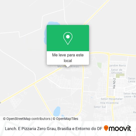 Lanch. E Pizzaria Zero Grau mapa