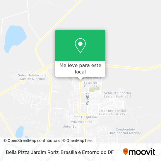 Bella Pizza Jardim Roriz mapa