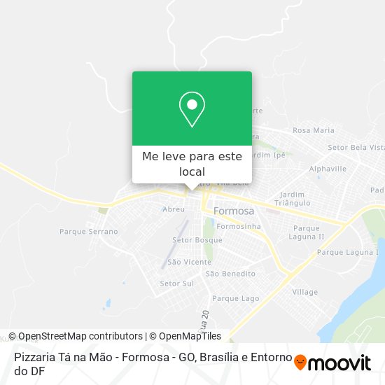 Pizzaria Tá na Mão - Formosa - GO mapa