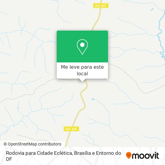 Rodovia para Cidade Eclética mapa