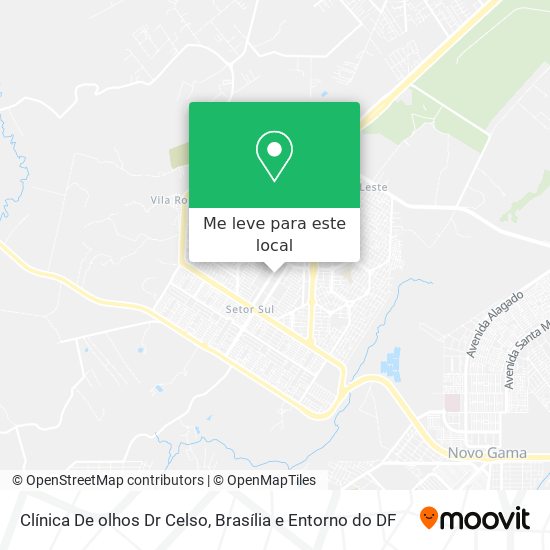 Clínica De olhos Dr Celso mapa