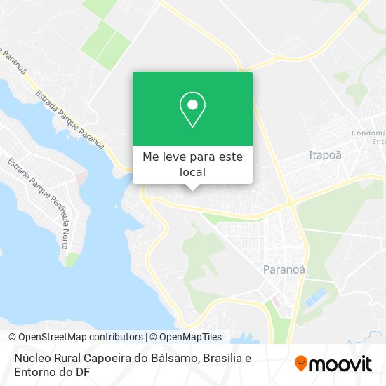 Núcleo Rural Capoeira do Bálsamo mapa