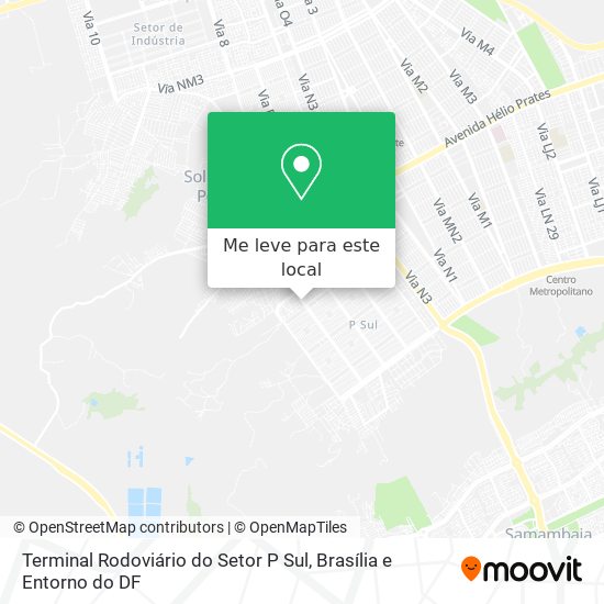 Terminal Rodoviário do Setor P Sul mapa