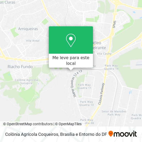 Colônia Agrícola Coqueiros mapa