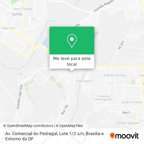 Av. Comercial do Pedregal, Lote 1 / 2 s / n mapa