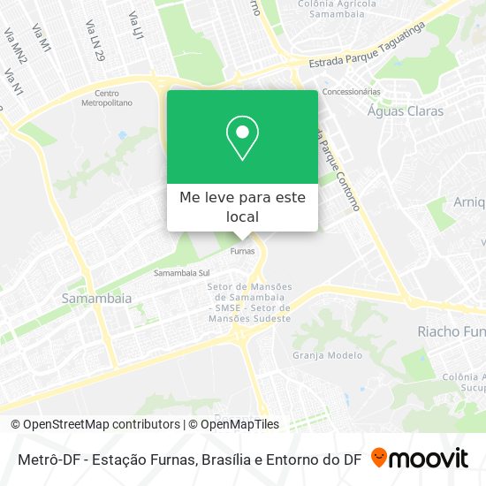 Metrô-DF - Estação Furnas mapa
