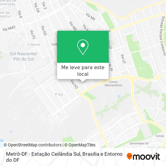 Metrô-DF - Estação Ceilândia Sul mapa