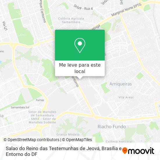 Salao do Reino das Testemunhas de Jeová mapa