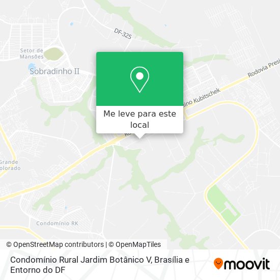 Condomínio Rural Jardim Botânico V mapa