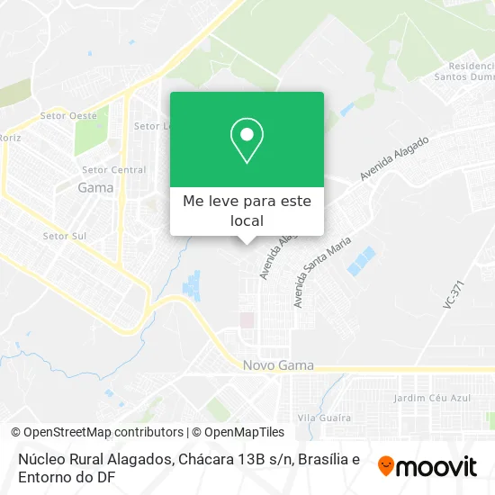 Núcleo Rural Alagados, Chácara 13B s / n mapa
