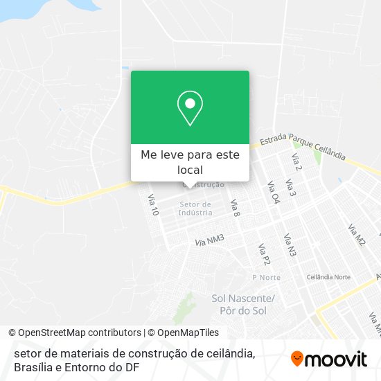 setor de materiais de construção de ceilândia mapa
