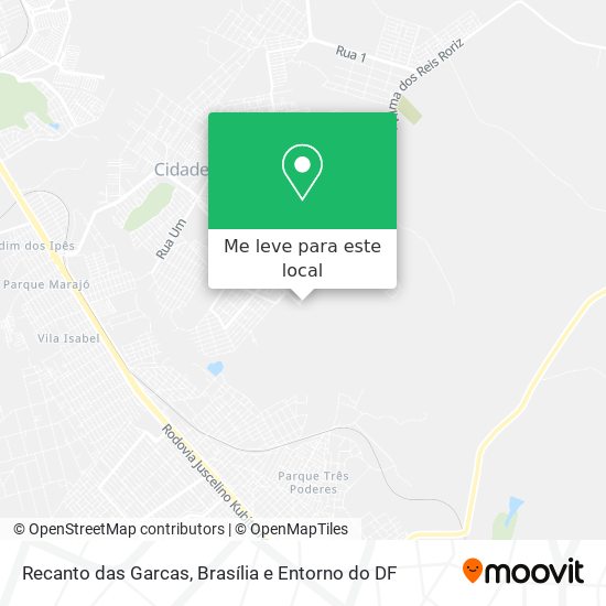 Recanto das Garcas mapa